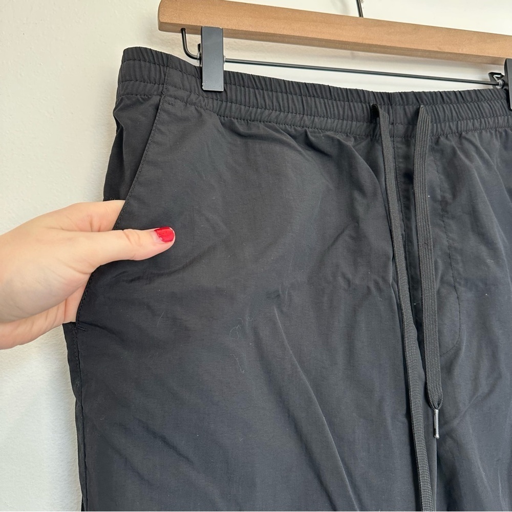 PacSun Nylon Track Pants Joggers Black XL Striped 80s 90s Active Party Dance - Picture 3 of 10